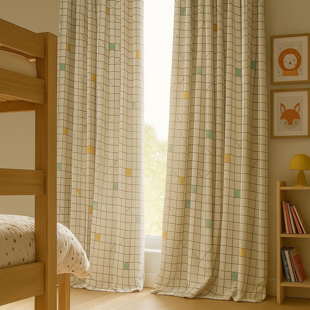 Colorblock Linen Curtains - Custom Size, Blackout or Cotton Lining — image 5