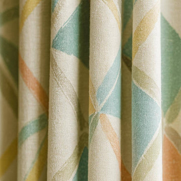 Blackout Curtains: Pastel Geometric Linen for Kids (Custom Lengths) — image 1
