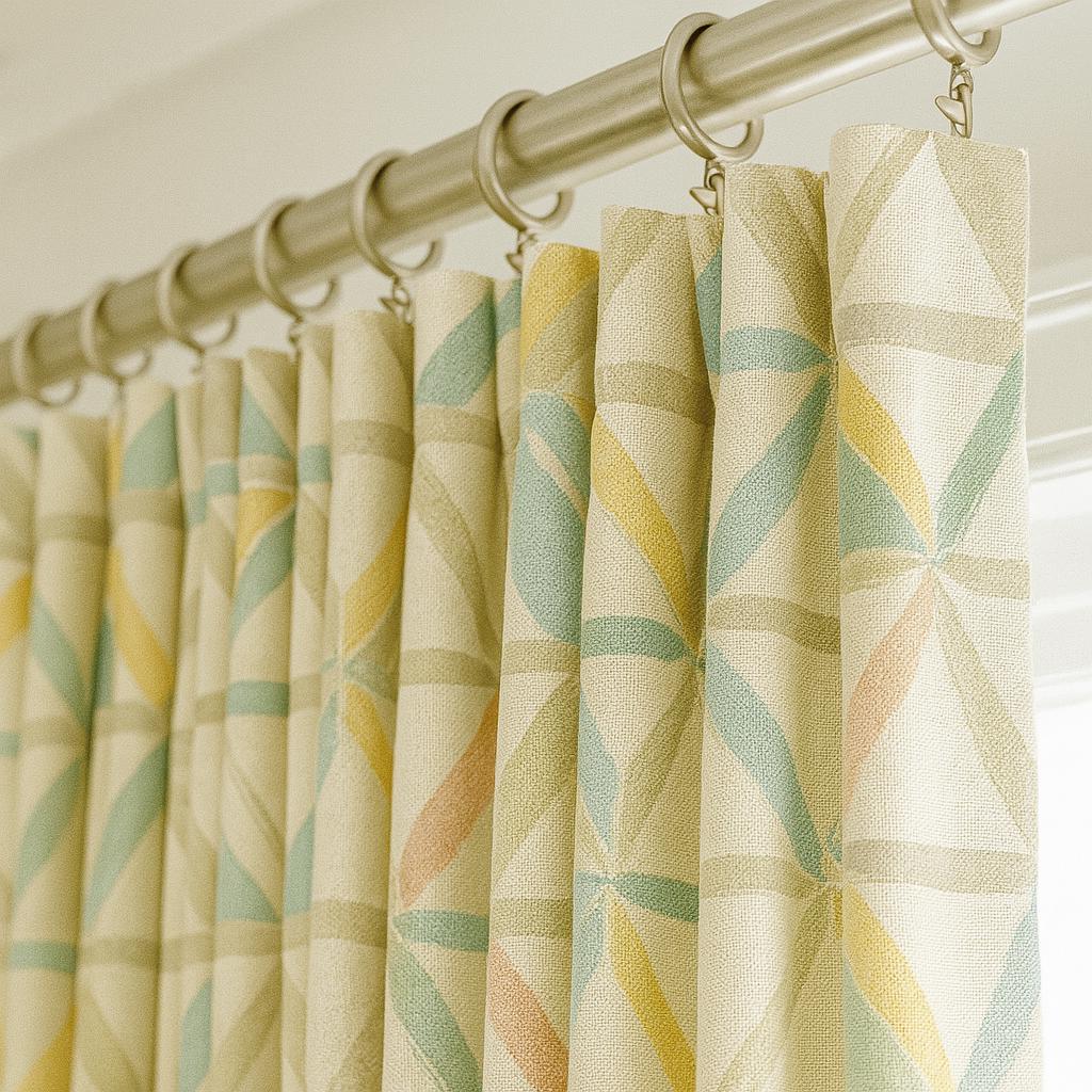 Blackout Curtains: Pastel Geometric Linen for Kids (Custom Lengths) — image 4