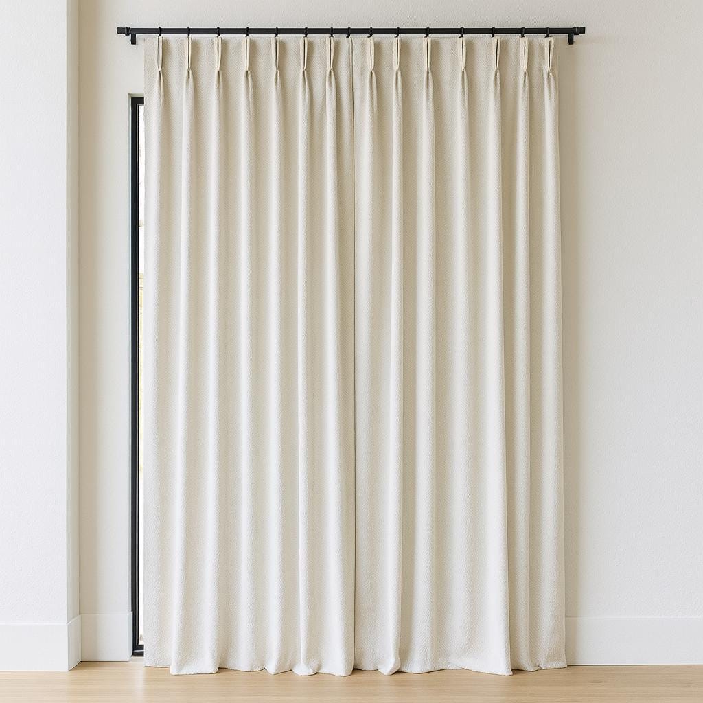 Ivory Linen Curtains: Pinch Pleat, Custom Sizes, Blackout or Cotton Lined — image 6
