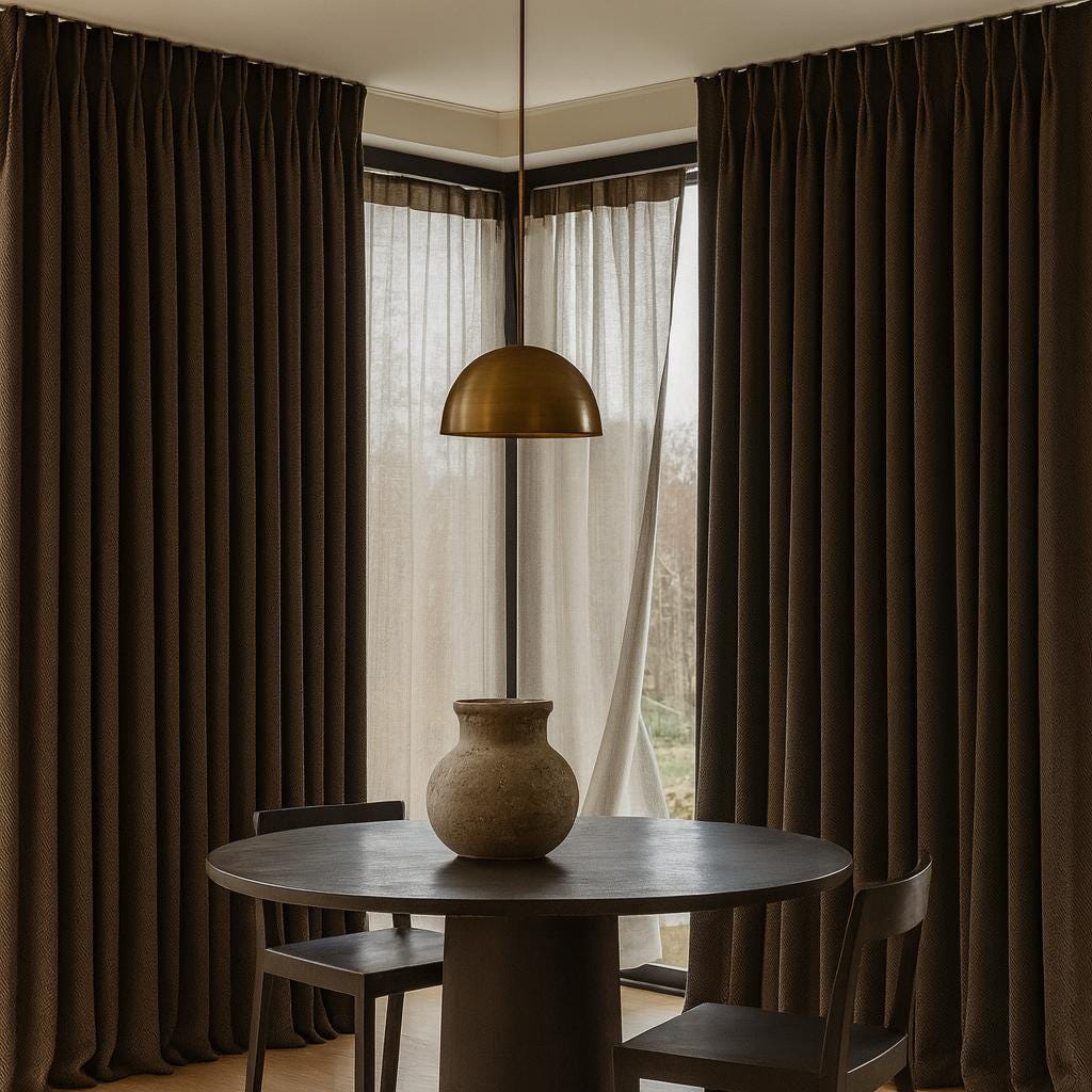 Linen Pinch Pleat Curtains, Deep Espresso Brown (Blackout or Light-Filtering) — image 7