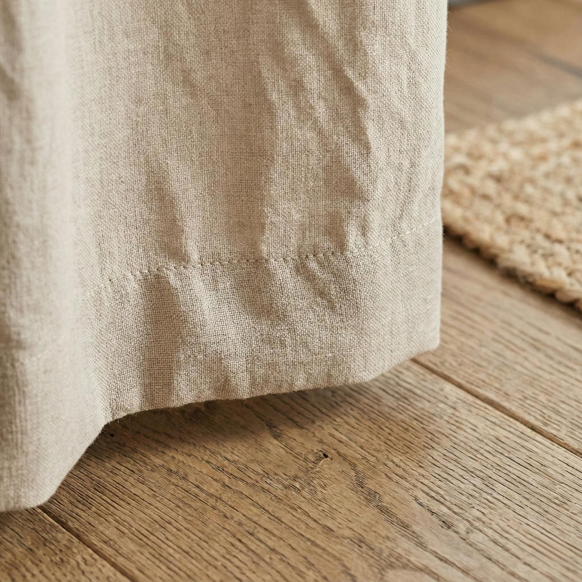 Blackout Linen Curtains: Organic Fabric, Warm Oatmeal Beige - Custom Sizes — image 3