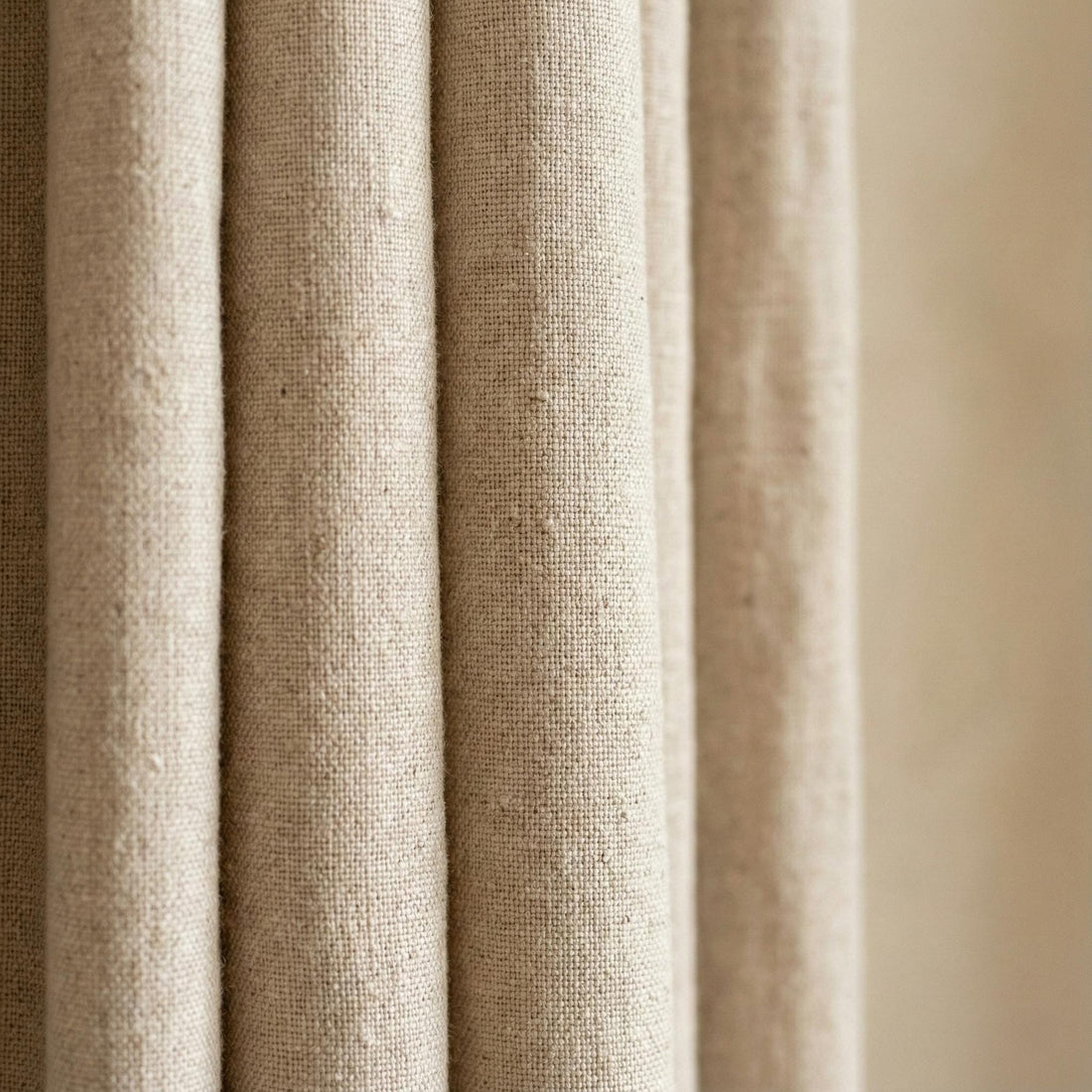 Blackout Linen Curtains: Organic Fabric, Warm Oatmeal Beige - Custom Sizes — image 1