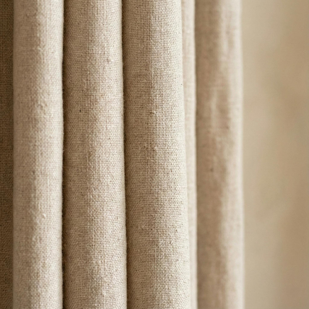 Blackout Linen Curtains: Organic Fabric, Warm Oatmeal Beige - Custom Sizes — image 2
