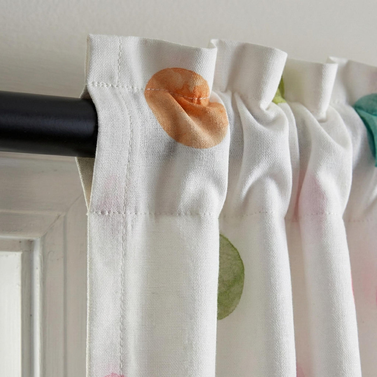Pastel Polka Dot Curtains: Organic Linen Nursery Drapes (Custom Sizes) — image 7