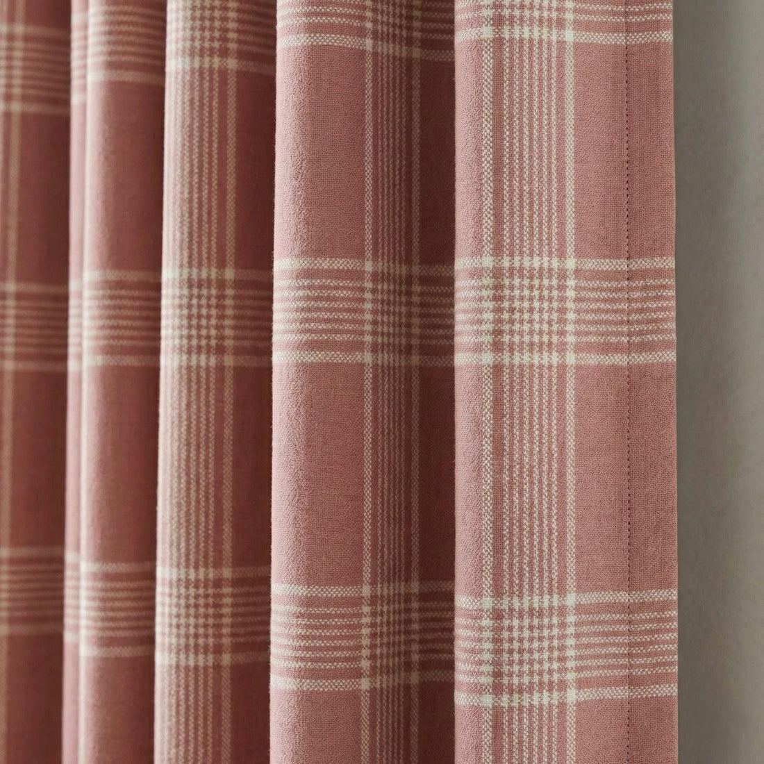 Rust Terracotta Plaid Organic Linen Curtains, Farmhouse Windowpane Check Drapes, Cotton Lined or Blackout, 50/100 Wide Custom — image 1