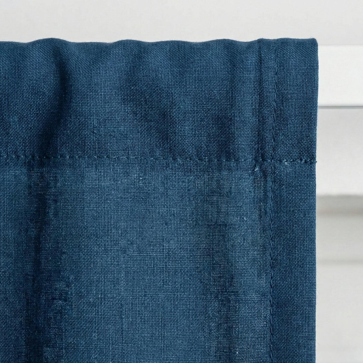 GOTS Hemp Curtains, Midnight Blue Semi Sheer Panels, Custom Size — image 7