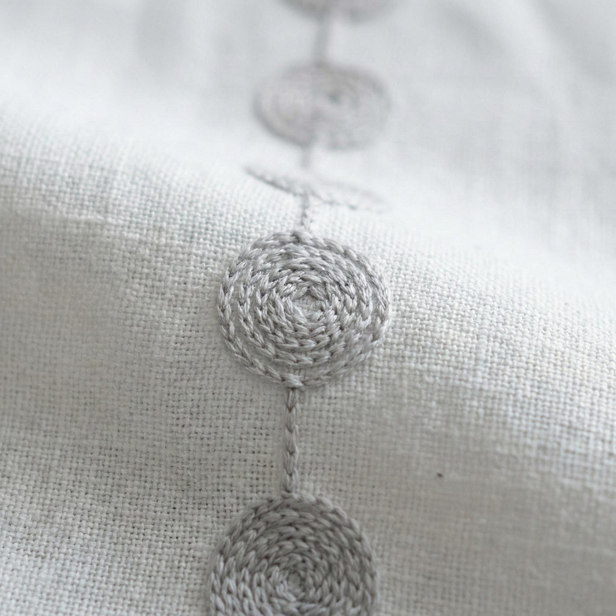 Embroidered Linen Curtains, Dot Stripe, Nursery Kids Room Drapes — image 9