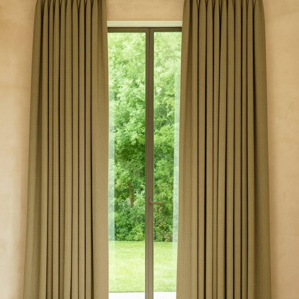 Pinch Pleat Curtains: Pure Linen Herringbone - Blackout or Cotton Liner — image 8