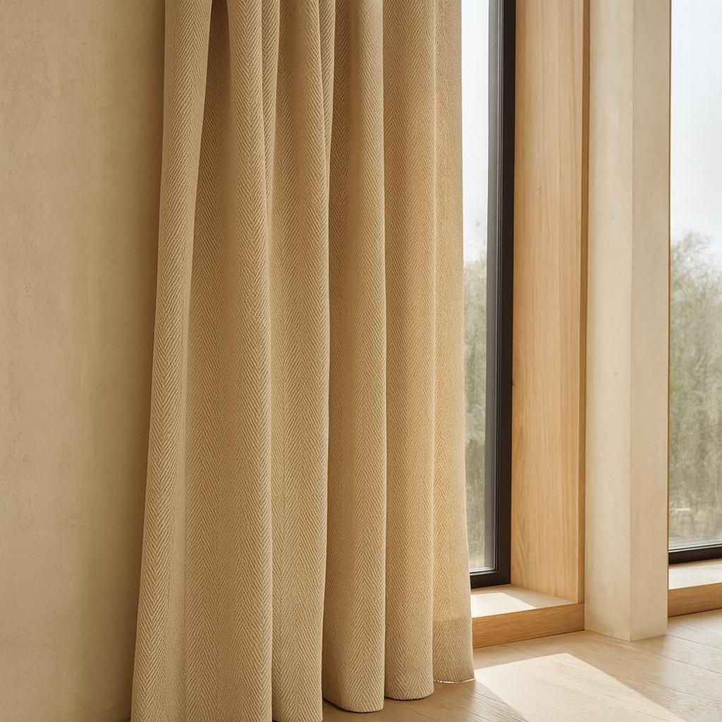 Pinch Pleat Ecru Linen Curtains - Custom Fit with Light or Blackout Liner — image 6