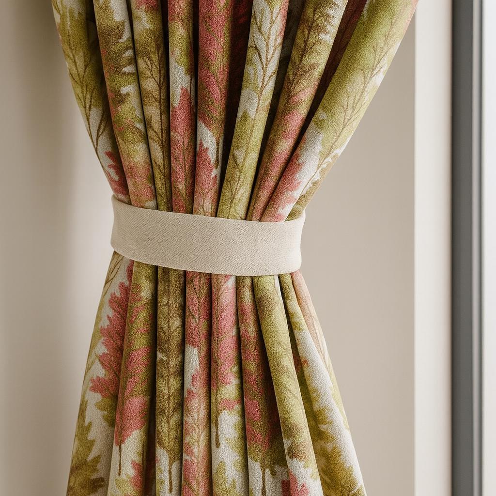 Watercolor Forest Linen-Cotton Blend Curtains, Pinch Pleats (Blackout, Custom Sizes) — image 6