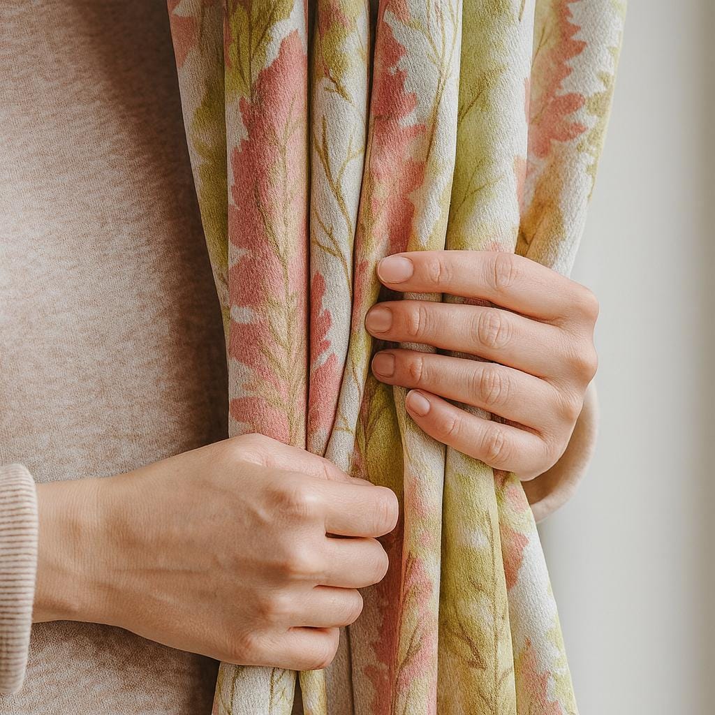 Watercolor Forest Linen-Cotton Blend Curtains, Pinch Pleats (Blackout, Custom Sizes) — image 8