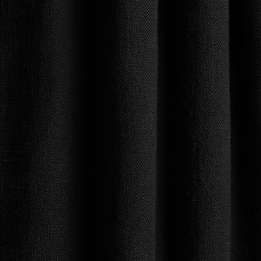 Organic Linen Blackout Curtains: Heavyweight Black, Set of 2 — image 3