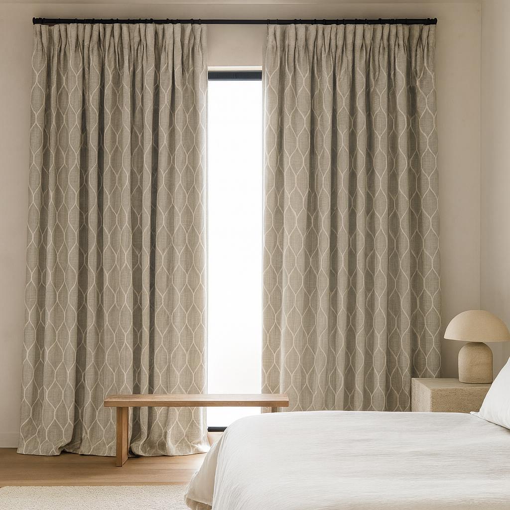Linen Window Curtains: Greige Artisan Weave - Light-Filter or Blackout — image 2