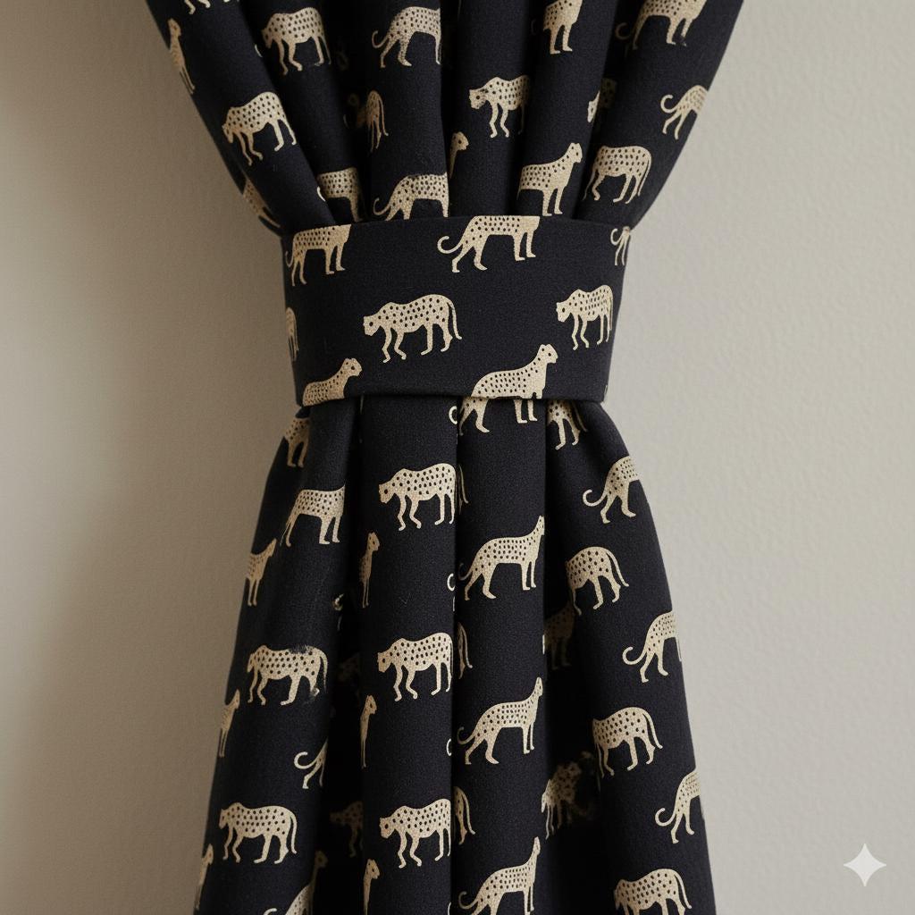 Cheetah Print Curtains: Organic Cotton - Light-Filtering or Blackout — image 1