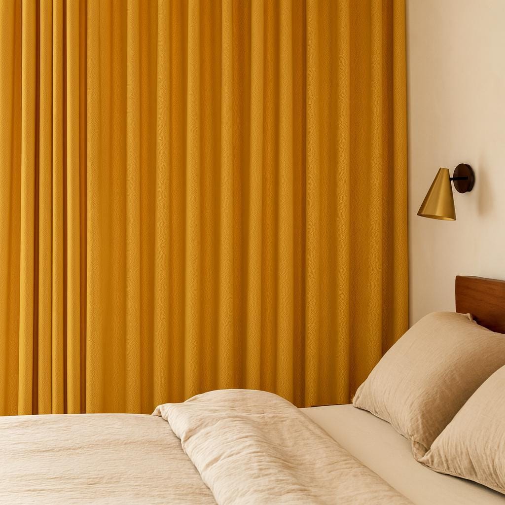 Pinch Pleat Curtains: Aspen Gold Linen - Blackout or Cotton Lining — image 8