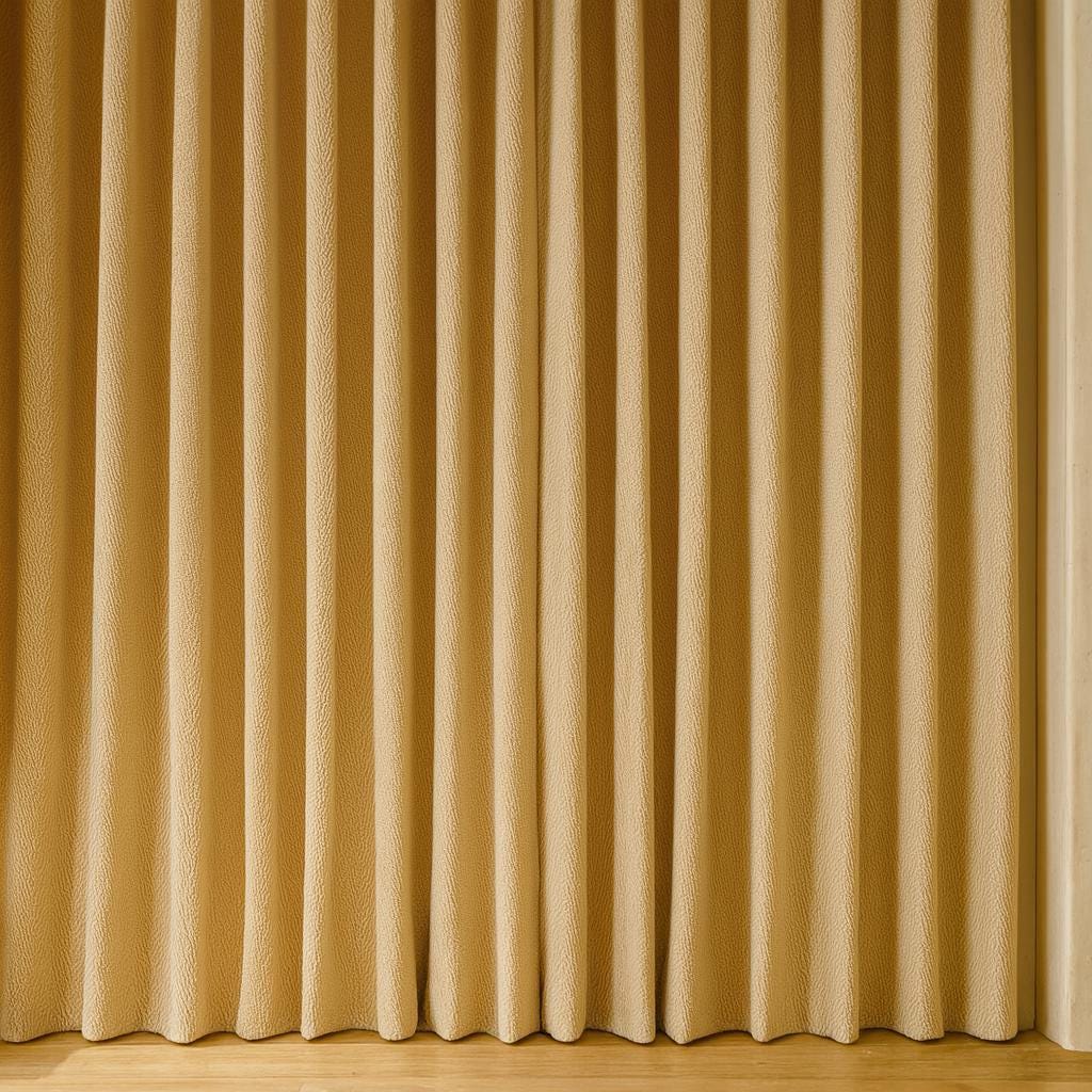 Warm Wheat-Beige Linen Curtains - Herringbone Texture, Custom Pleats — image 8