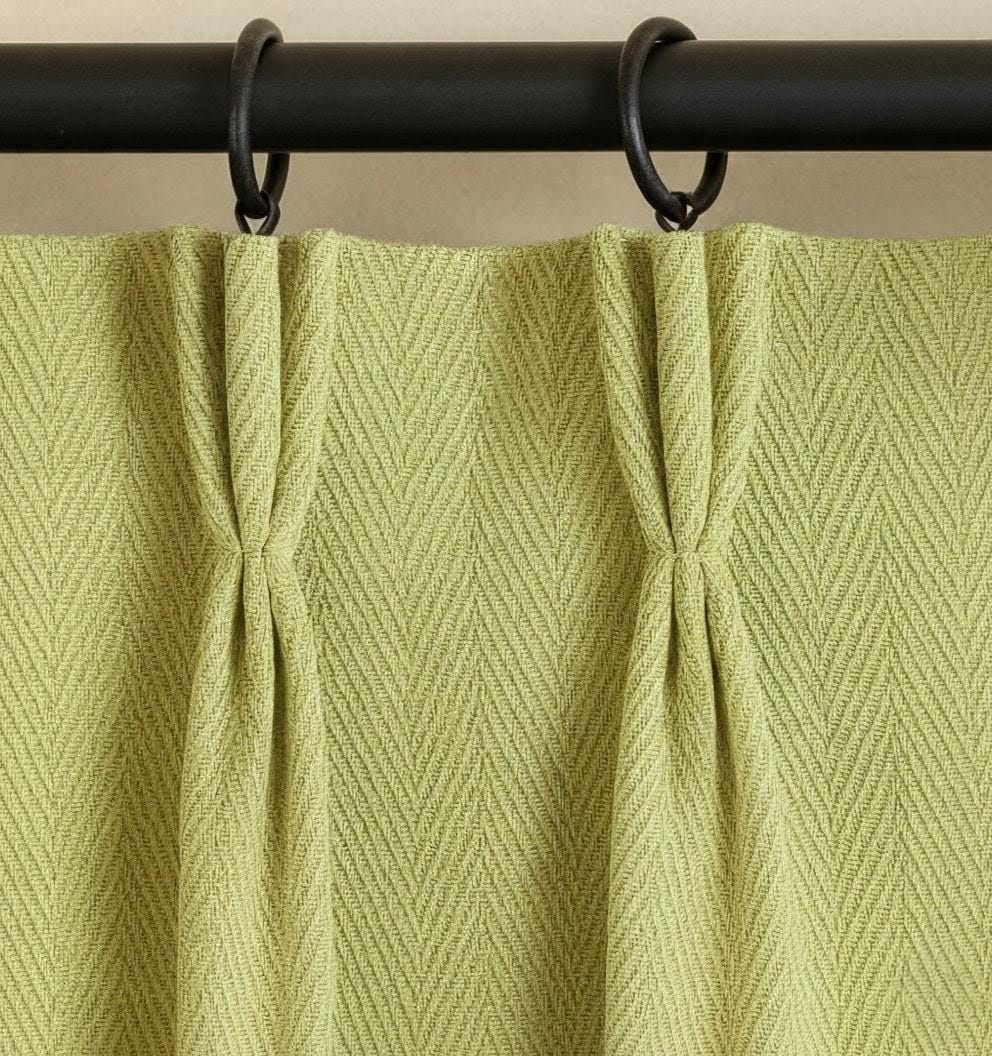 Olive Sage Linen Curtains: Pinch Pleat Blackout or Light-Filtering — image 1