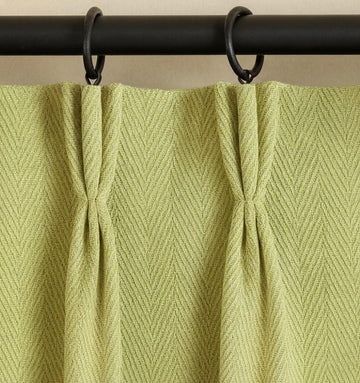 Olive Sage Linen Curtains: Pinch Pleat Blackout or Light-Filtering — image 1