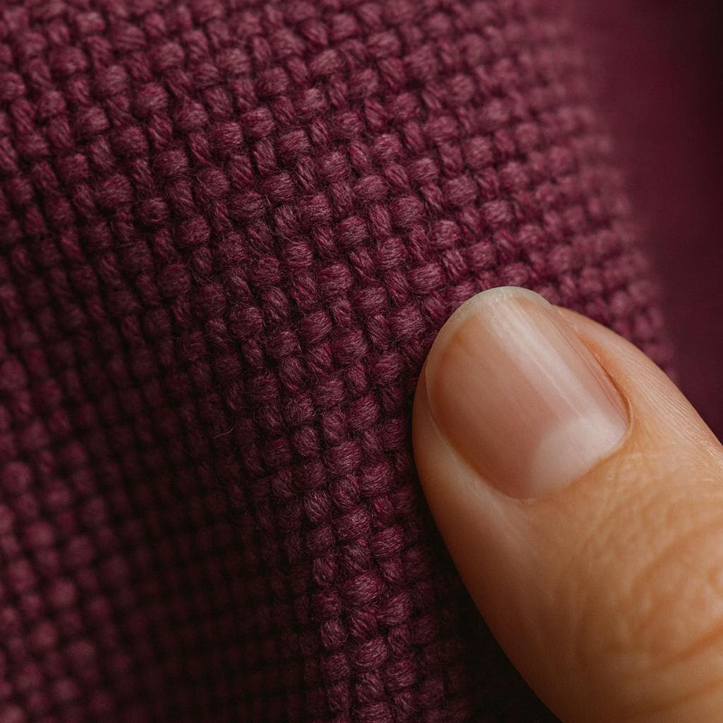 Organic Cotton Curtains, Deep Plum Basketweave (Blackout or Light-Filtering) — image 1