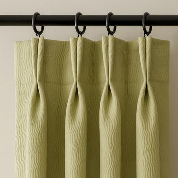 Pinch Pleat Curtains: Sage Green Cotton Drapes (Dual, Triple, Euro) — image 1