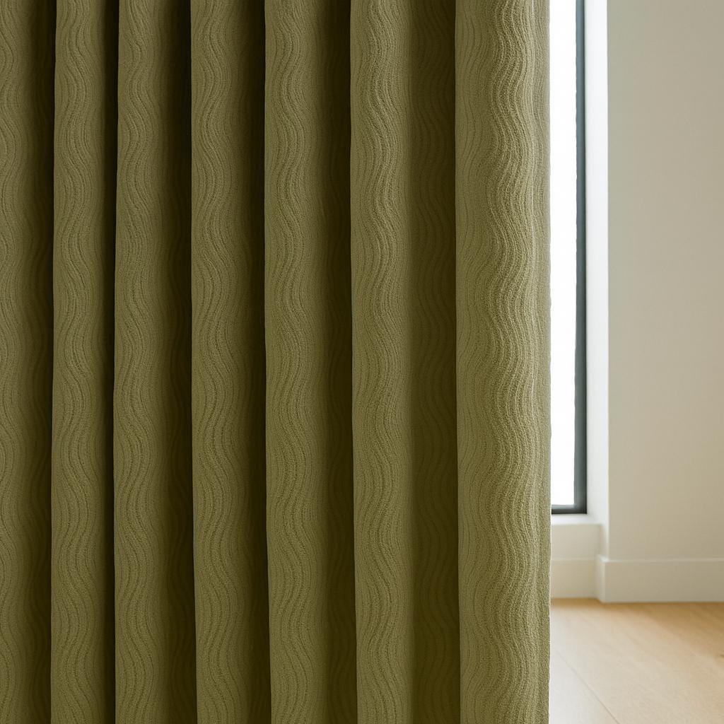 Pinch Pleat Curtains: Sage Green Cotton Drapes (Dual, Triple, Euro) — image 4