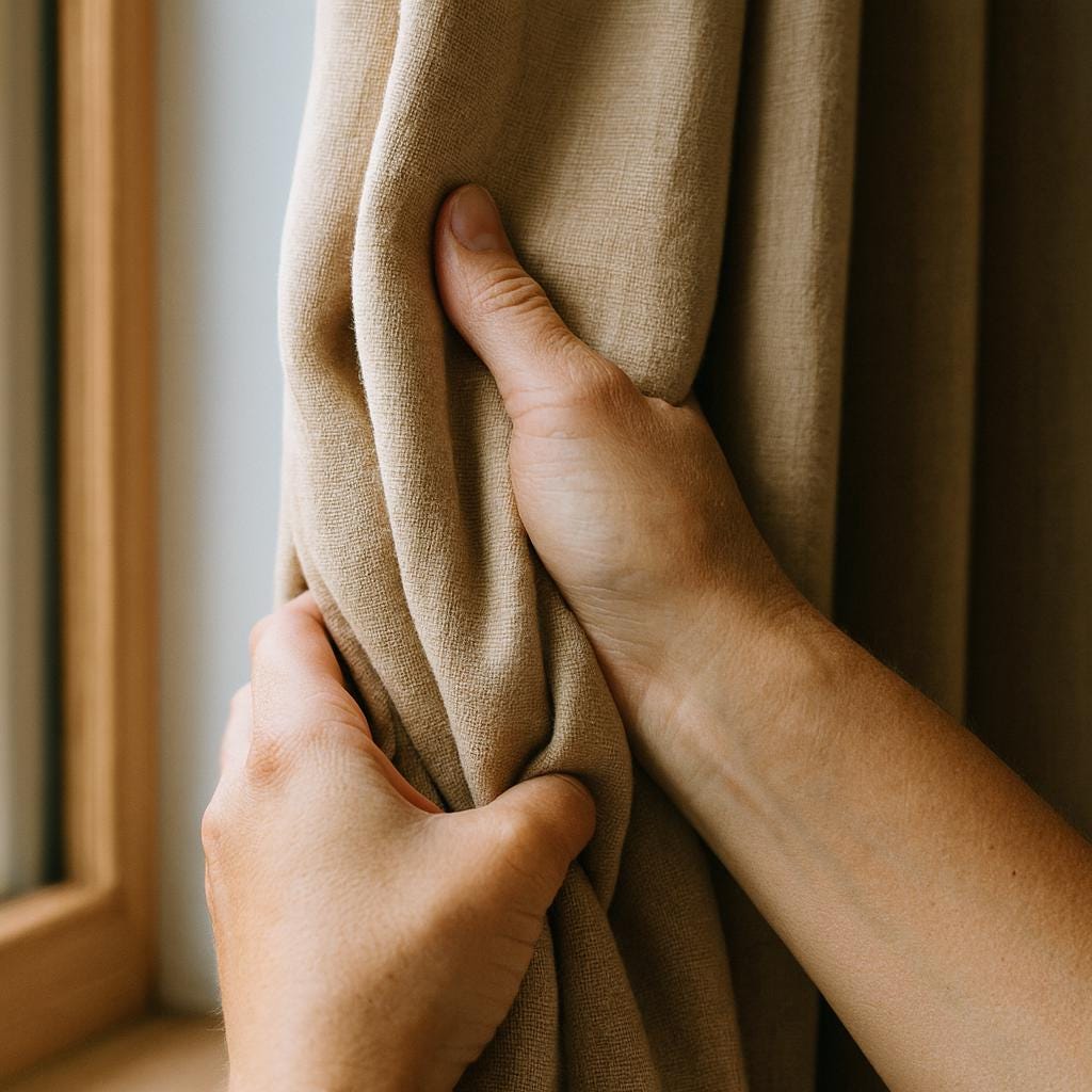 Beige Linen Curtains: Organic Fabric - Blackout or Light-Filtering — image 1