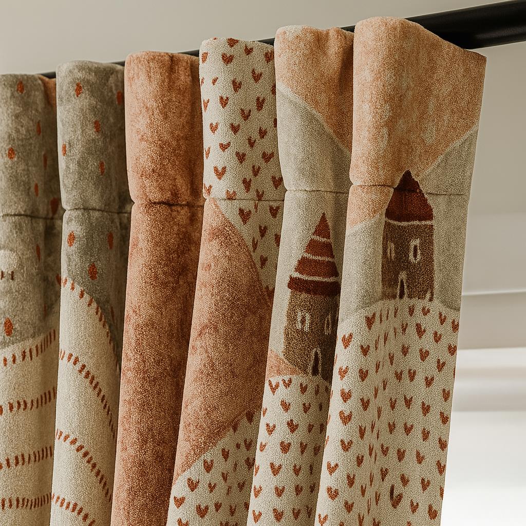 Velvet Blackout Curtains for Kids - Pastel Hills, Custom Sizes — image 5