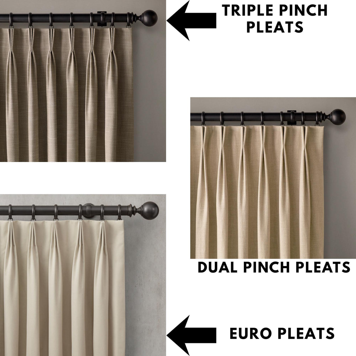 Sage Green Linen Curtains - Pinch Pleat, Made to Measure — image 9