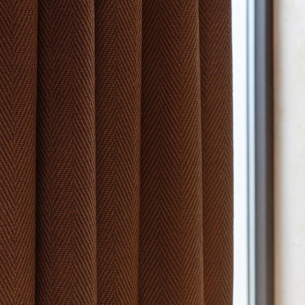 Pinch Pleat Curtains: Chocolate Linen, Blackout or Cotton Lined - Custom Sizes — image 1