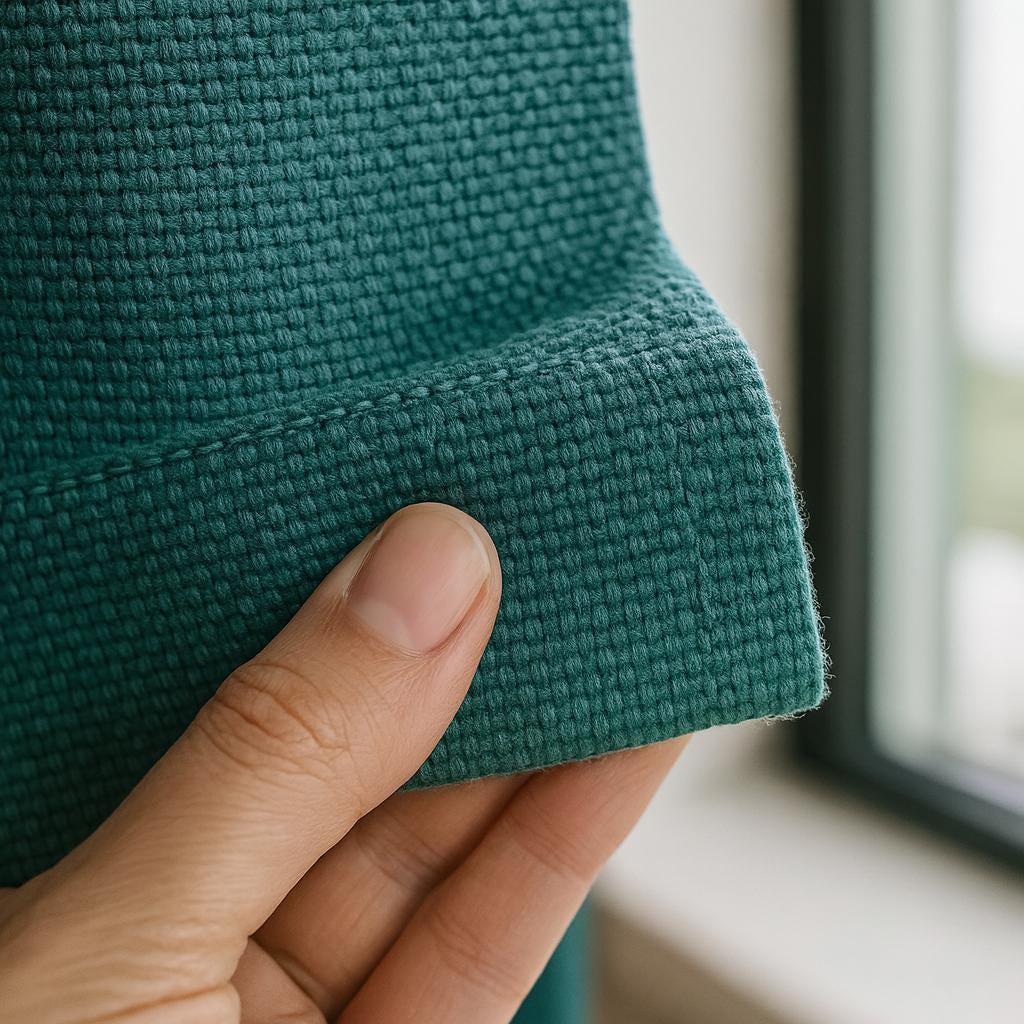 Reef Teal Blackout Curtain - Thick Organic Cotton Panel — image 1