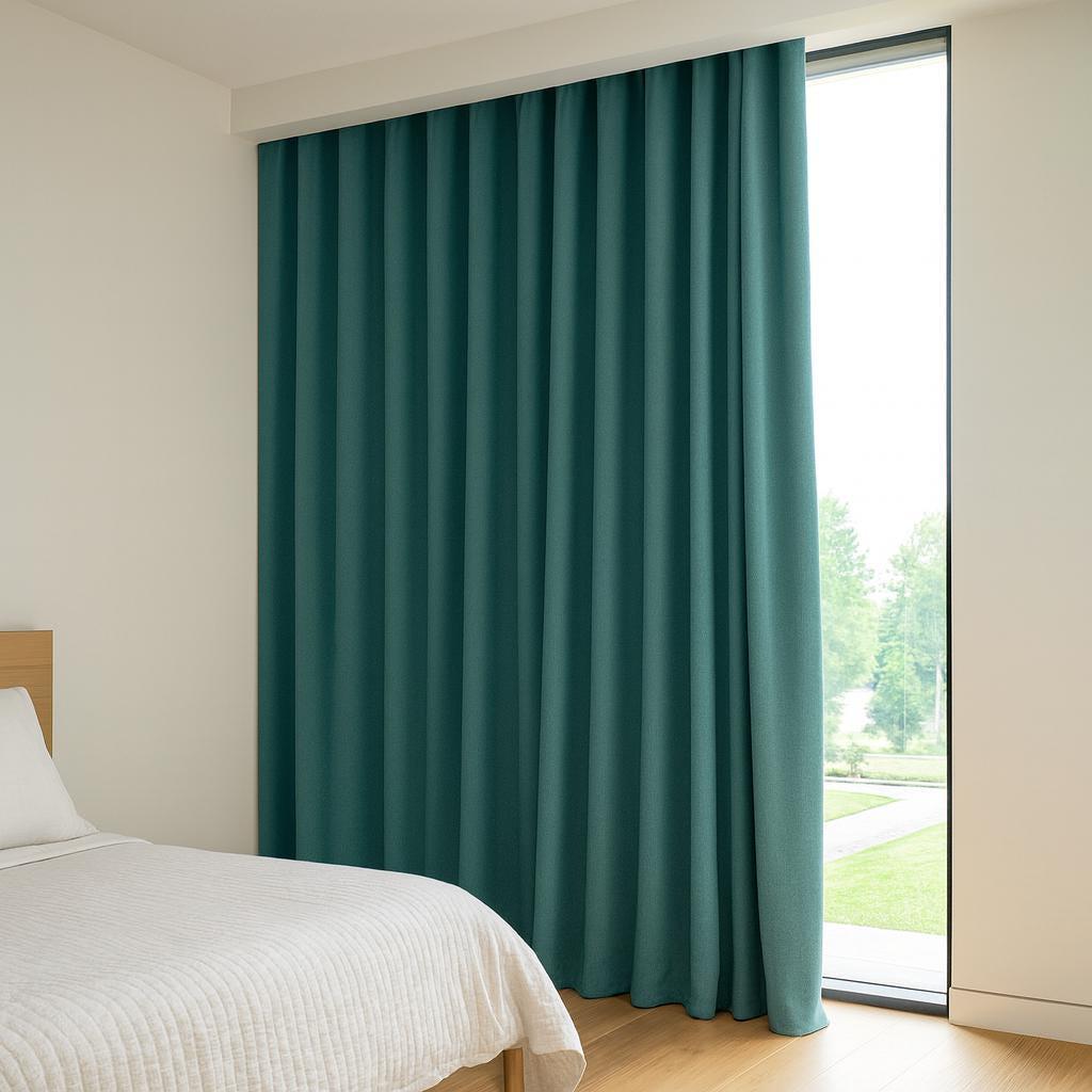 Reef Teal Blackout Curtain - Thick Organic Cotton Panel — image 3