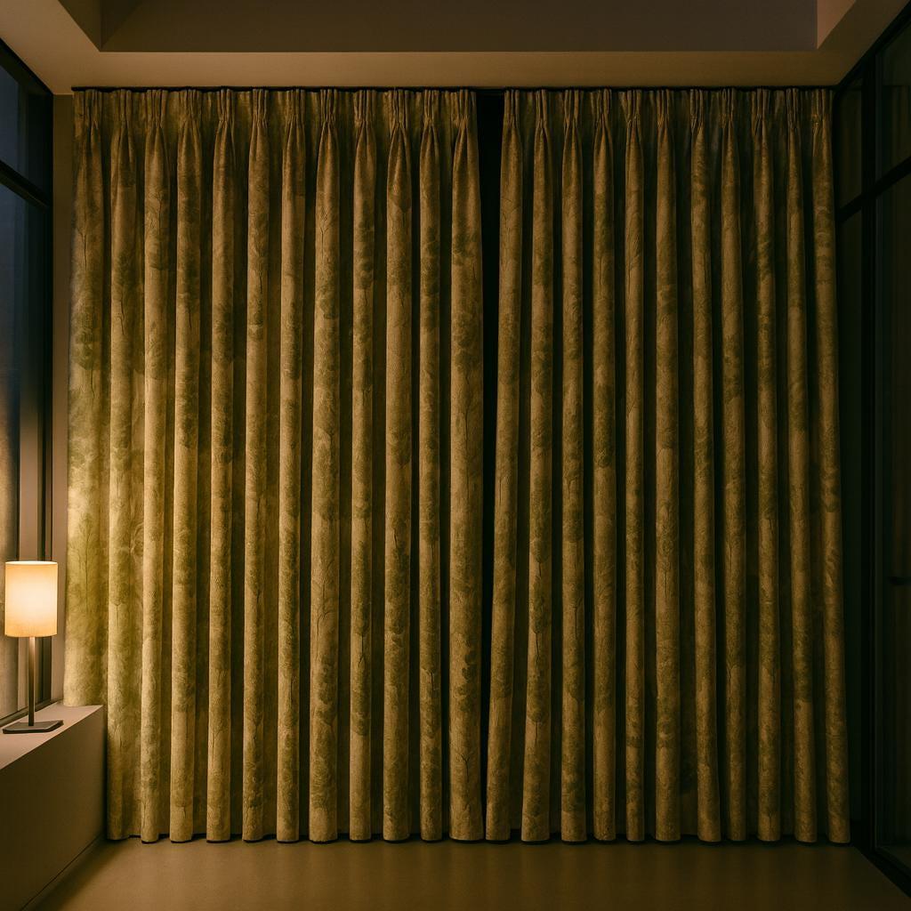 Watercolor Forest Linen Curtains - Pinch Pleats, Organic Fabric — image 3