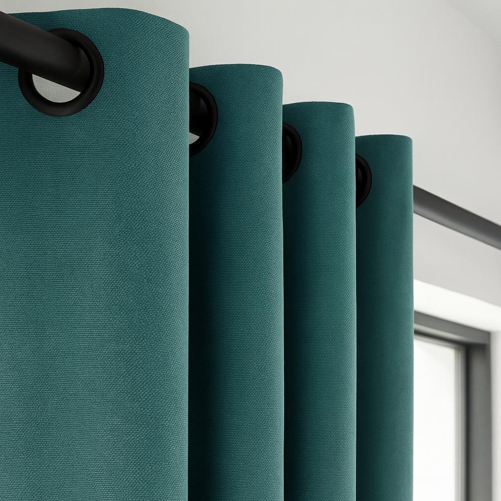 Reef Teal Blackout Curtain - Thick Organic Cotton Panel — image 7