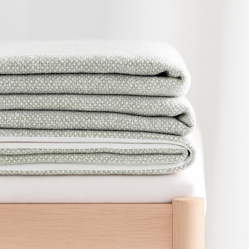 Organic Cotton Curtains: Mint Green Artisan Weave (Blackout or Light-Filtering) — image 4