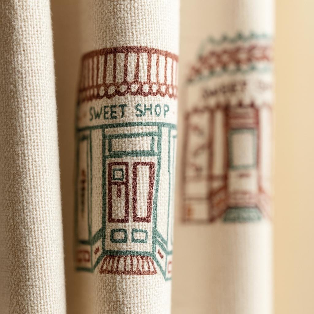 Kids Curtains: Sweet Shop Print, Organic Cotton - Custom Sizes — image 2