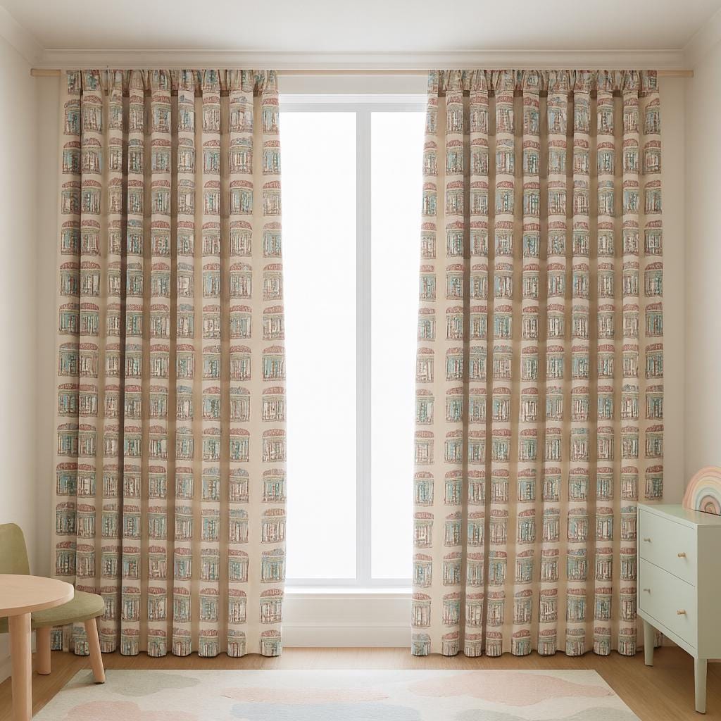 Kids Curtains: Sweet Shop Print, Organic Cotton - Custom Sizes — image 3