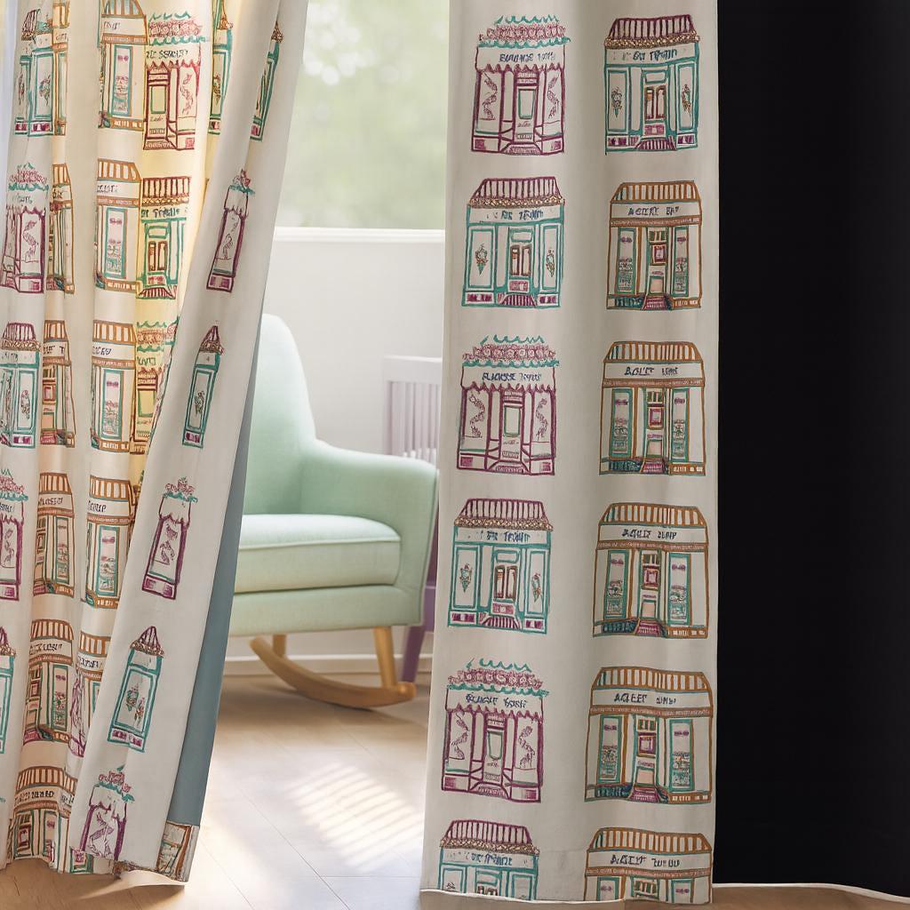 Kids Curtains: Sweet Shop Print, Organic Cotton - Custom Sizes — image 6