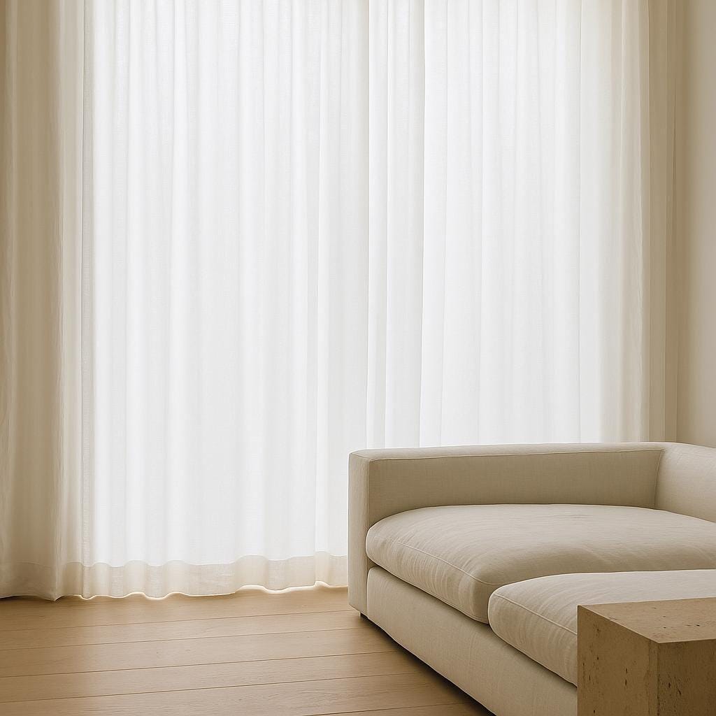 White Linen Sheer Curtains - Airy, Washed Soft Panels — image 10