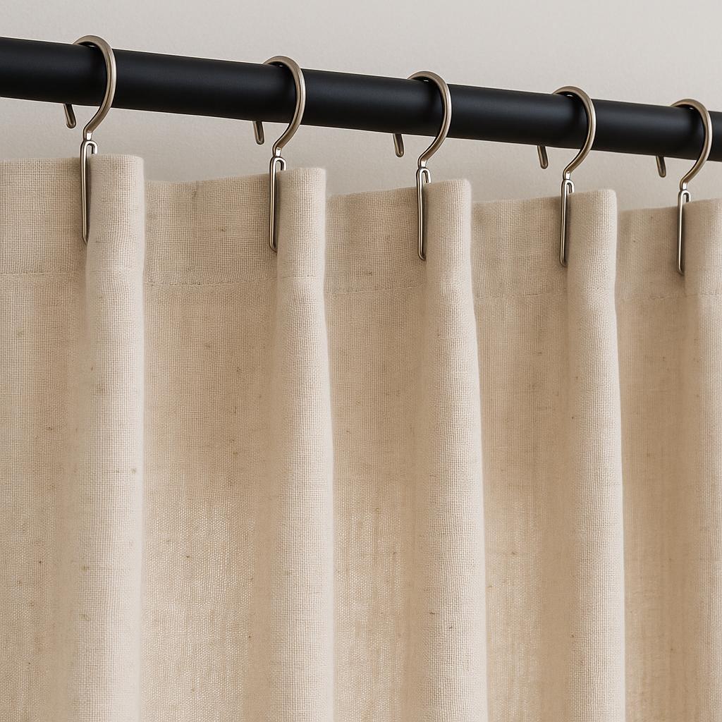 Natural Hemp Curtains: Oatmeal Beige - Semi-Sheer or Lined Panels — image 3