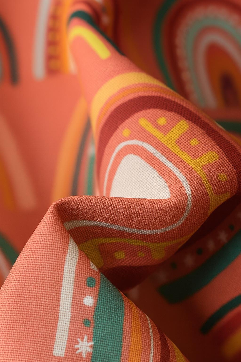 Kids Nursery Curtains: Rainbow Print, Organic Cotton - Blackout or Light-Filtering — image 5
