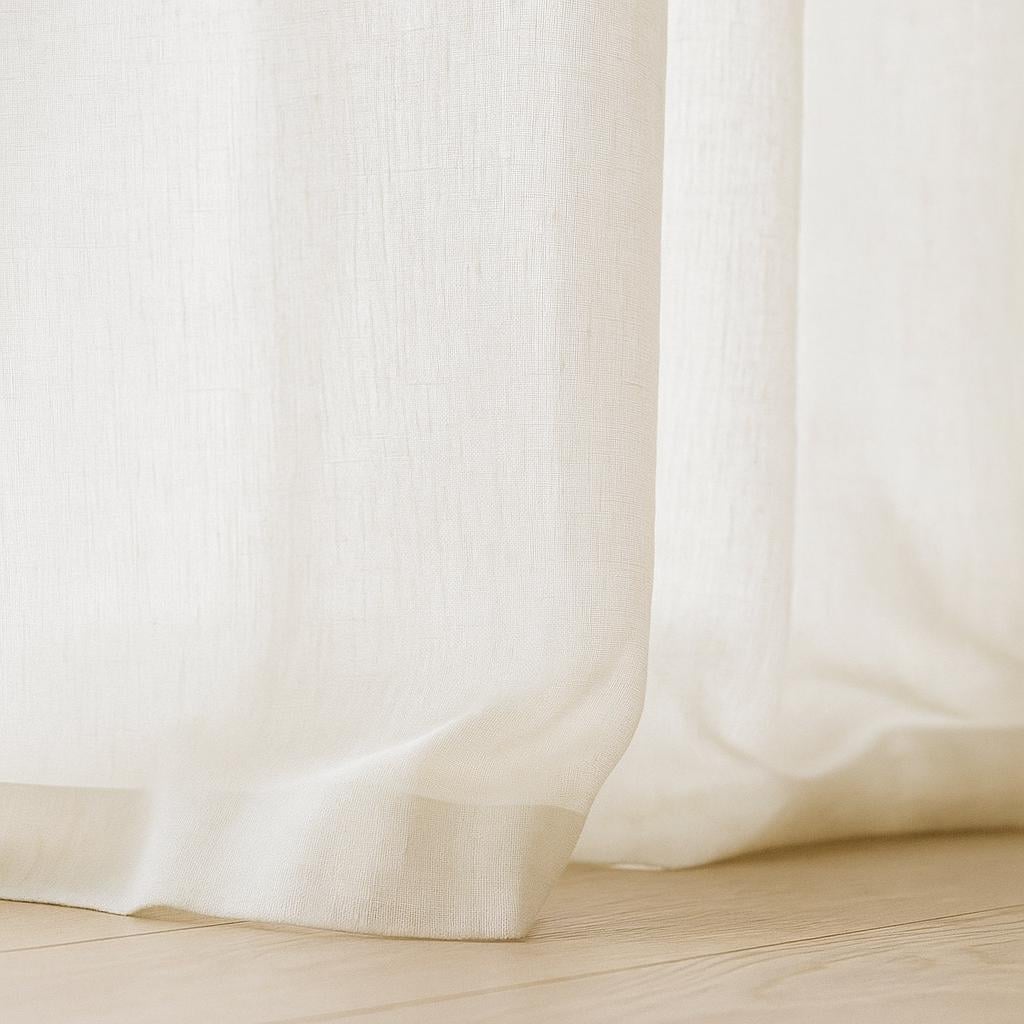 Ivory Linen Sheer Curtains: Custom Lengths, Multiple Heading Styles — image 3