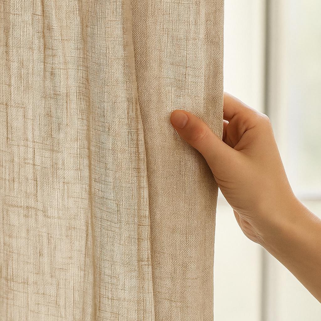 Natural Linen Sheer Curtains: Soft Washed Flax, Custom Length — image 4
