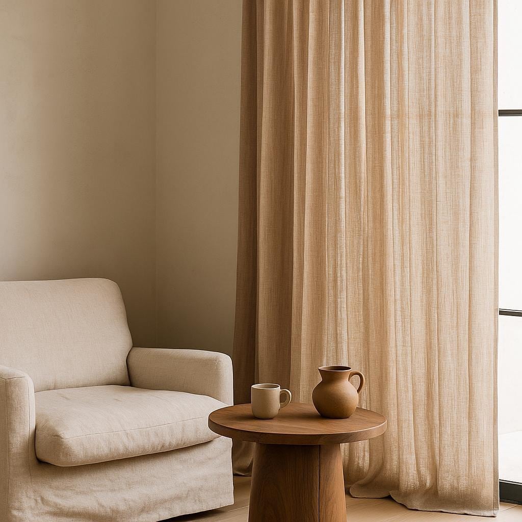 Natural Linen Sheer Curtains: Soft Washed Flax, Custom Length — image 9