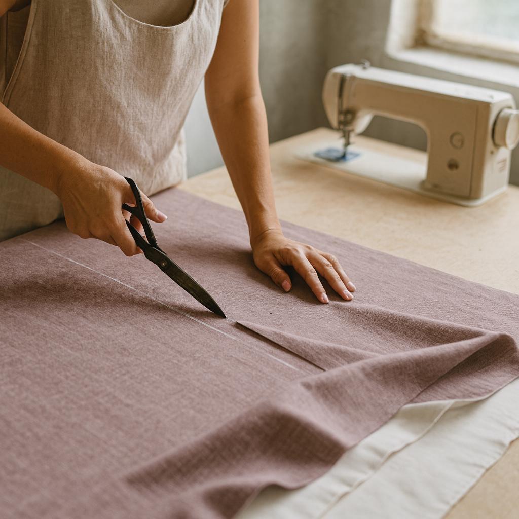 Dusty Mauve Linen Curtain Panel - Heavyweight Organic Fabric with Liner Options — image 4
