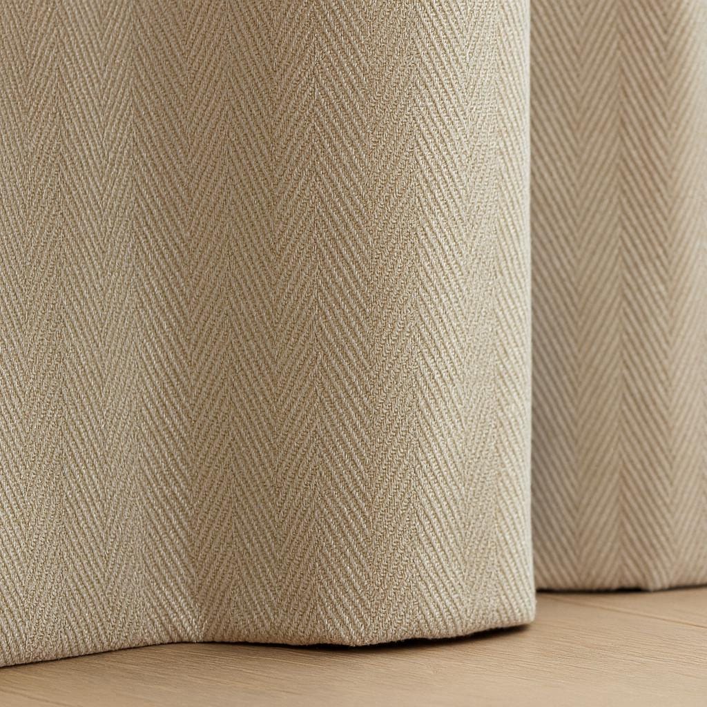 Taupe Linen Pinch-Pleat Curtains (Custom Width & Length, Blackout or Cotton Liner) — image 6