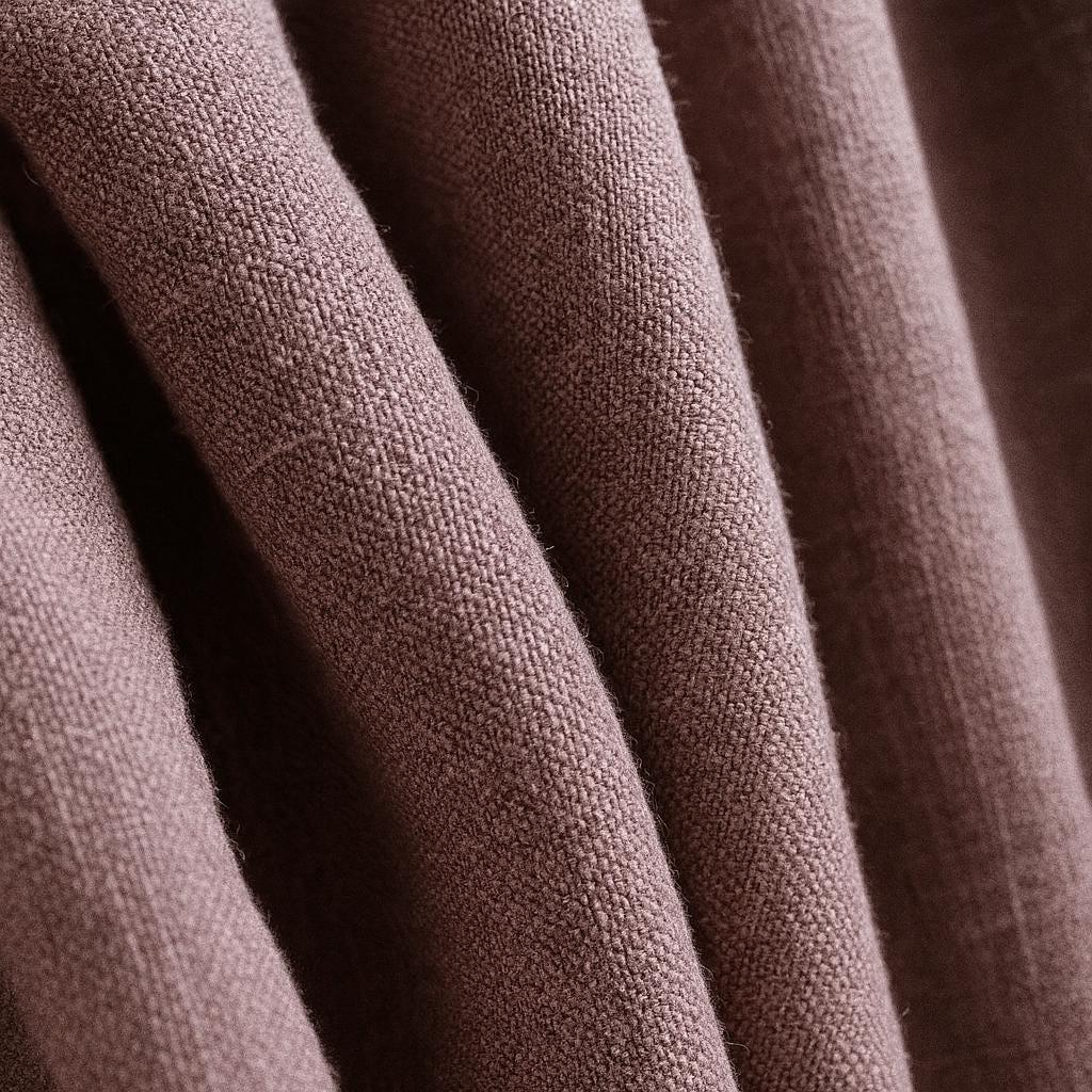 Dusty Mauve Linen Curtain Panel - Heavyweight Organic Fabric with Liner Options — image 6