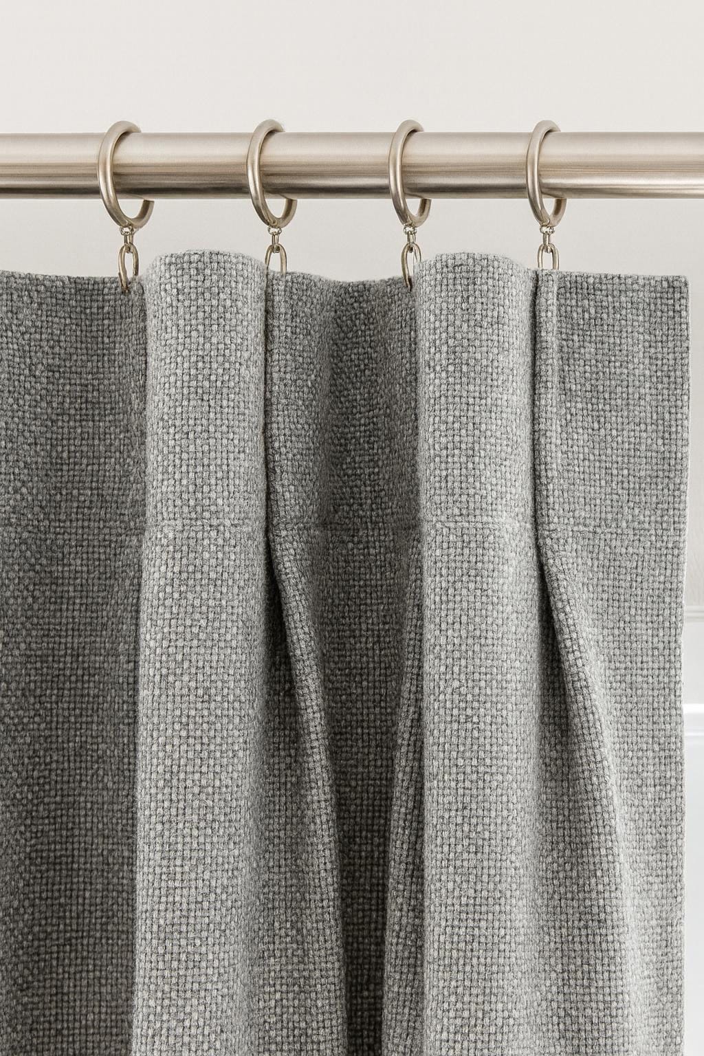 Blackout Curtains: Gunmetal Grey Organic Cotton - Thick Woven Texture — image 4