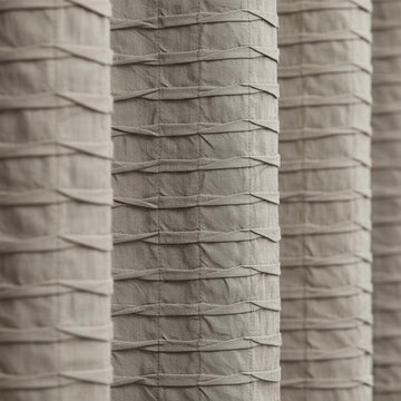 Warm Greige Cotton-Linen Curtains - Handmade, Light-Filtering or Blackout — image 1