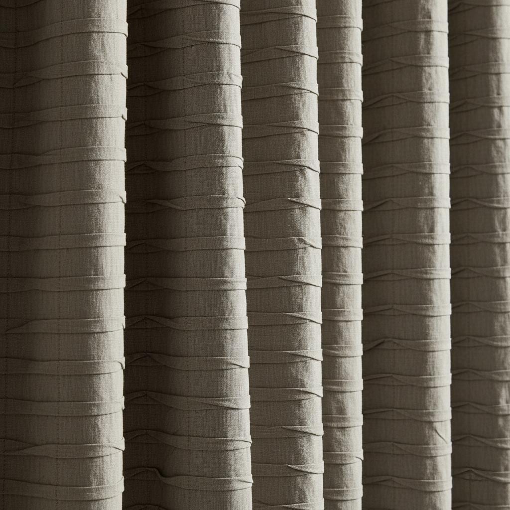 Warm Greige Cotton-Linen Curtains - Handmade, Light-Filtering or Blackout — image 9